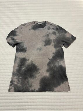 Cotton Citizen Gray and Black Tie-Dye Crewneck Tee Medium